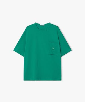 [26SS] LMM41787 그린 세미오버핏 반팔 티셔츠