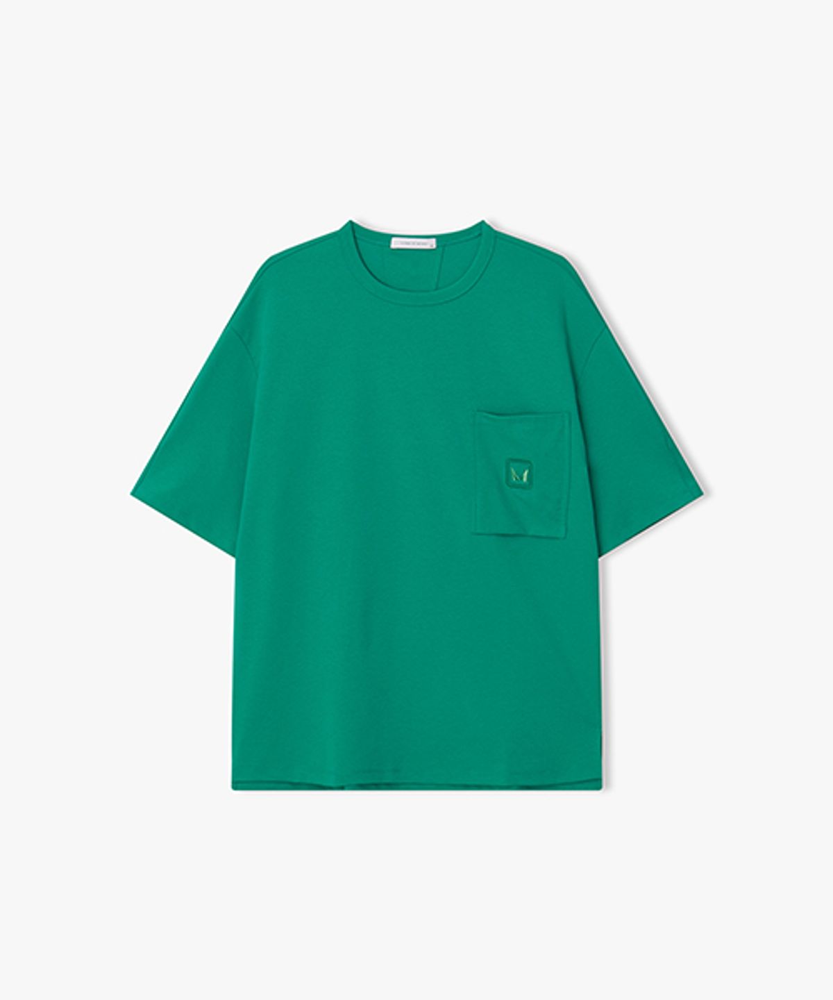 리버클래시(LIBERCLASSY) [26SS] LMM41787 그린 세미오버핏 반팔 티셔츠