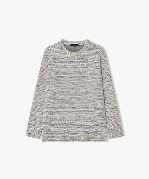 [26SS] LMS41709 믹스컬러 트위드 텍스쳐 라운드 티셔츠