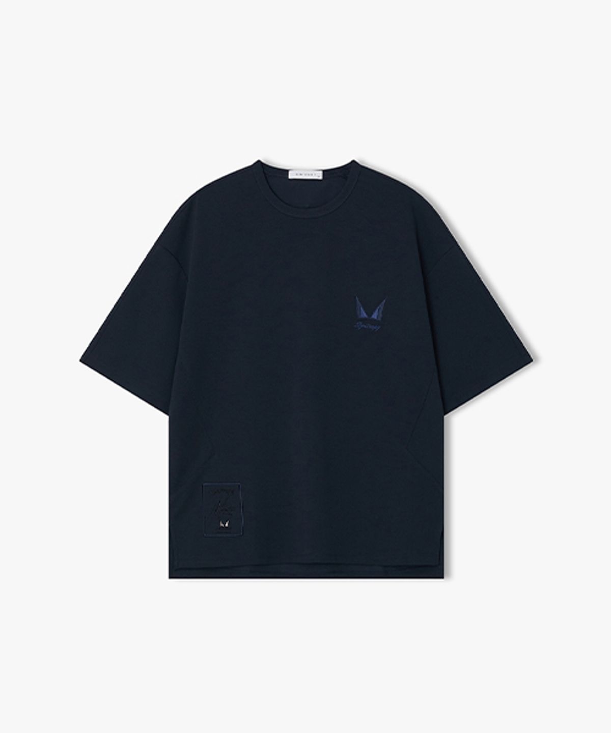 리버클래시(LIBERCLASSY) [26SS] LMM41789 네이비 오버핏 반팔 티셔츠