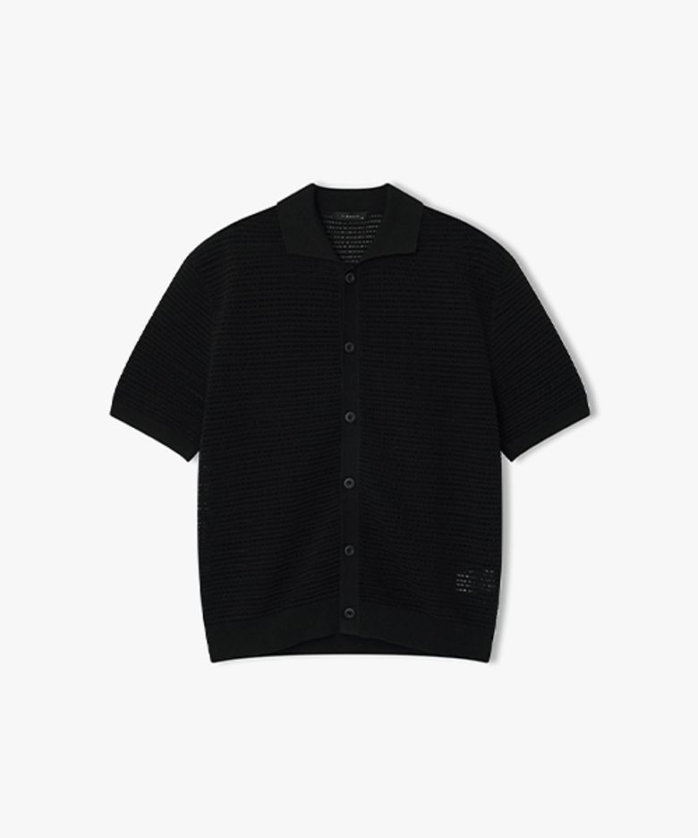 [26SS] LMM51701 블랙 스카시 솔리드 하프 가디건