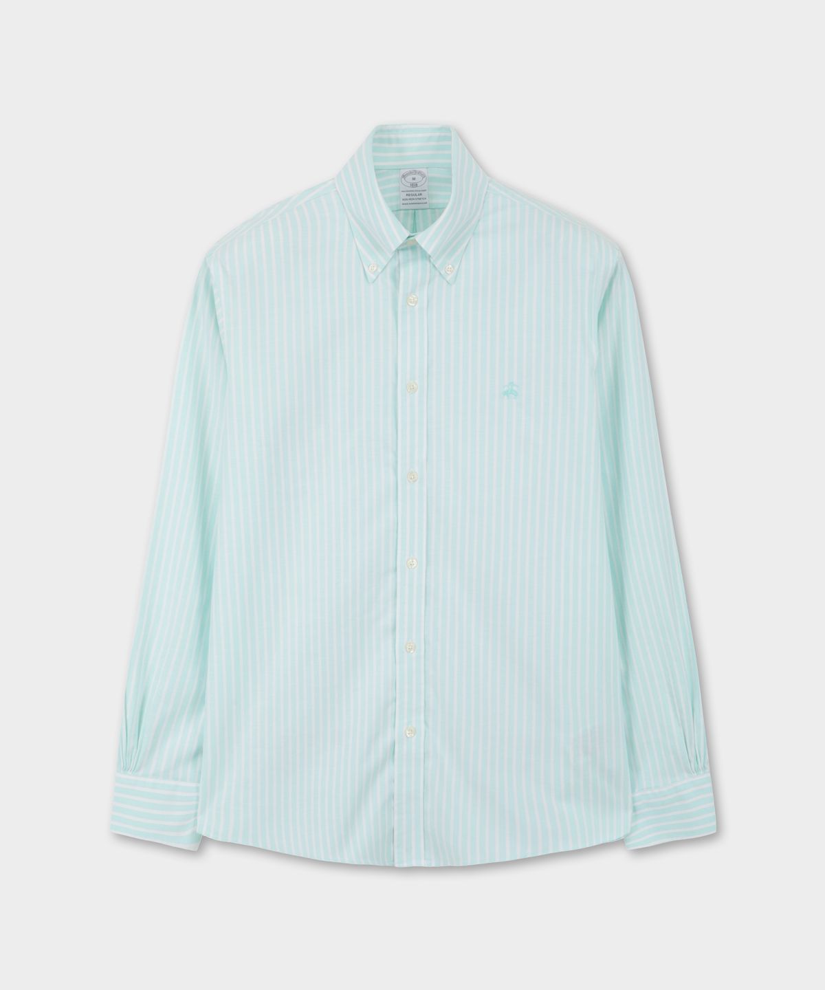 브룩스 브라더스(BROOKS BROTHERS) 논아이론 옥스포드 스트라이프 셔츠 (그린) (BBTHMMG104)