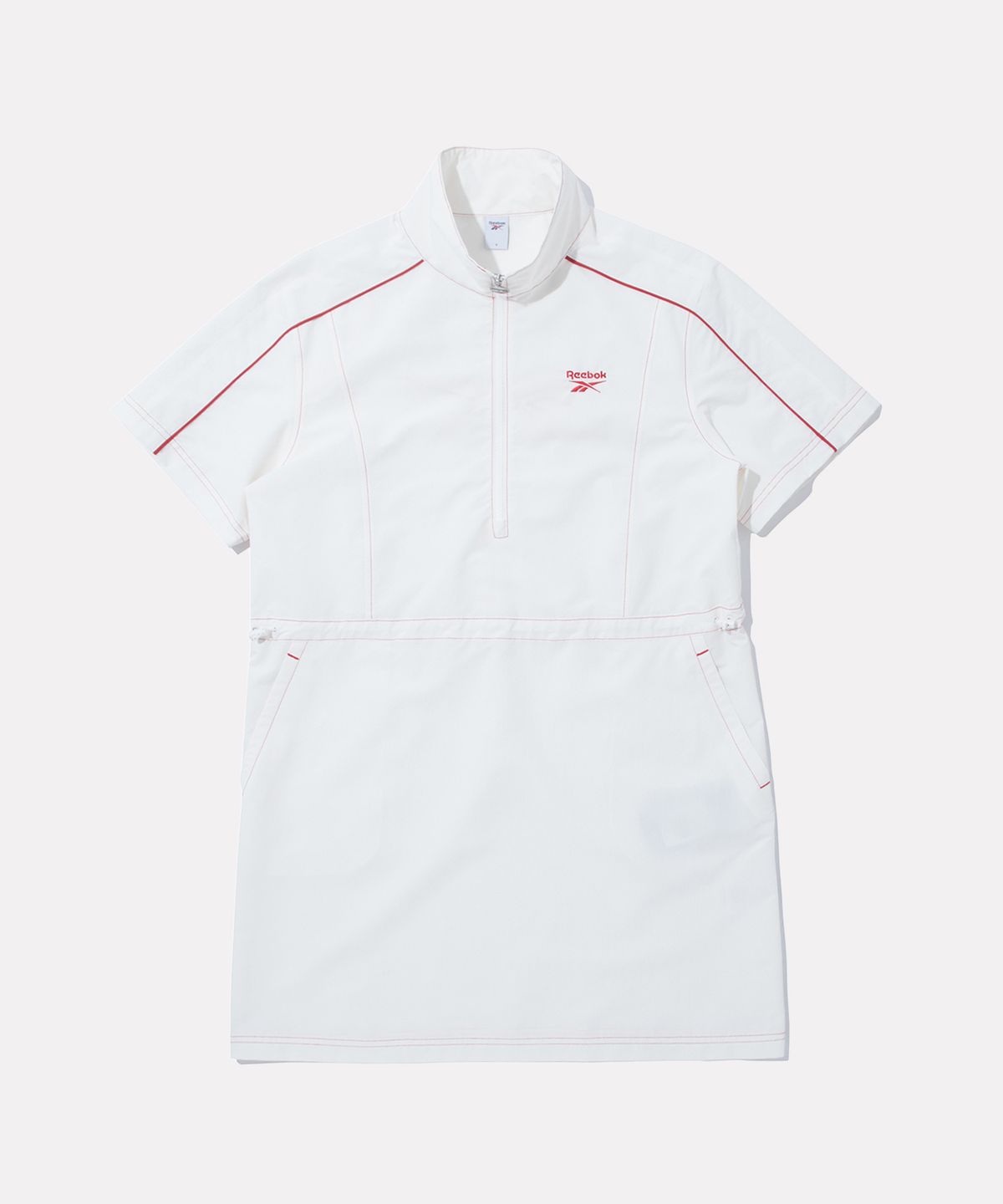 리복(REEBOK) 스티치 파이핑 아노락 원피스 (W) - 오프 화이트