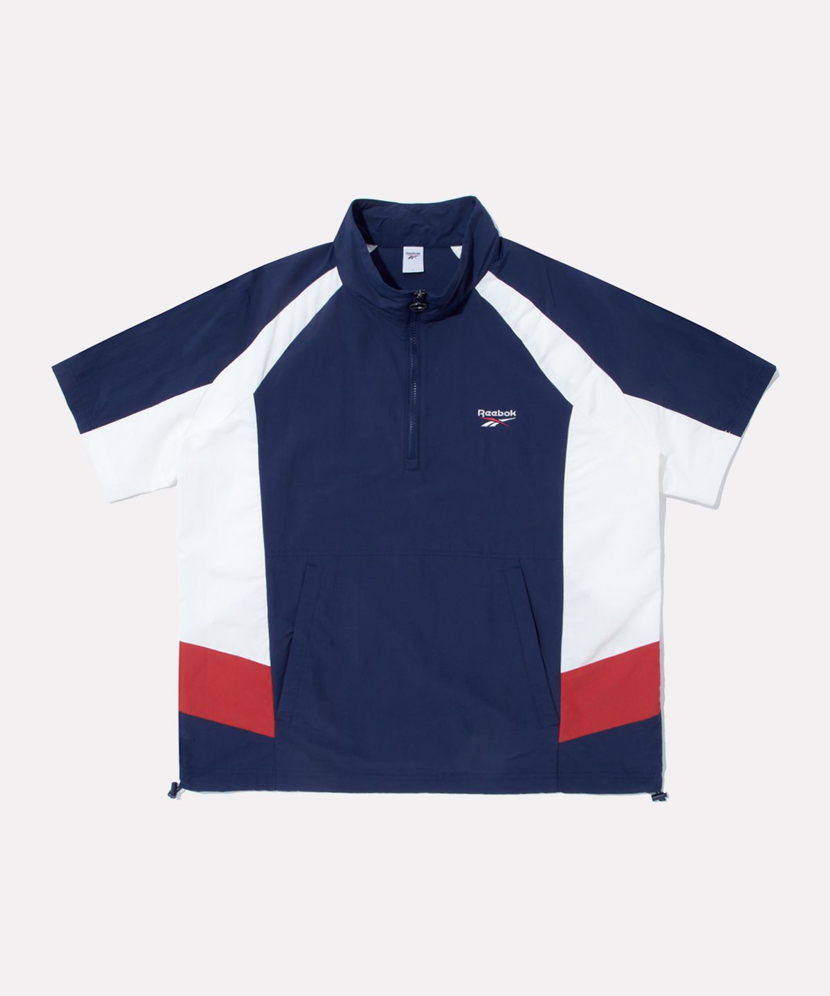 리복(REEBOK) DNA 컬러블록 반팔 아노락 - 네이비