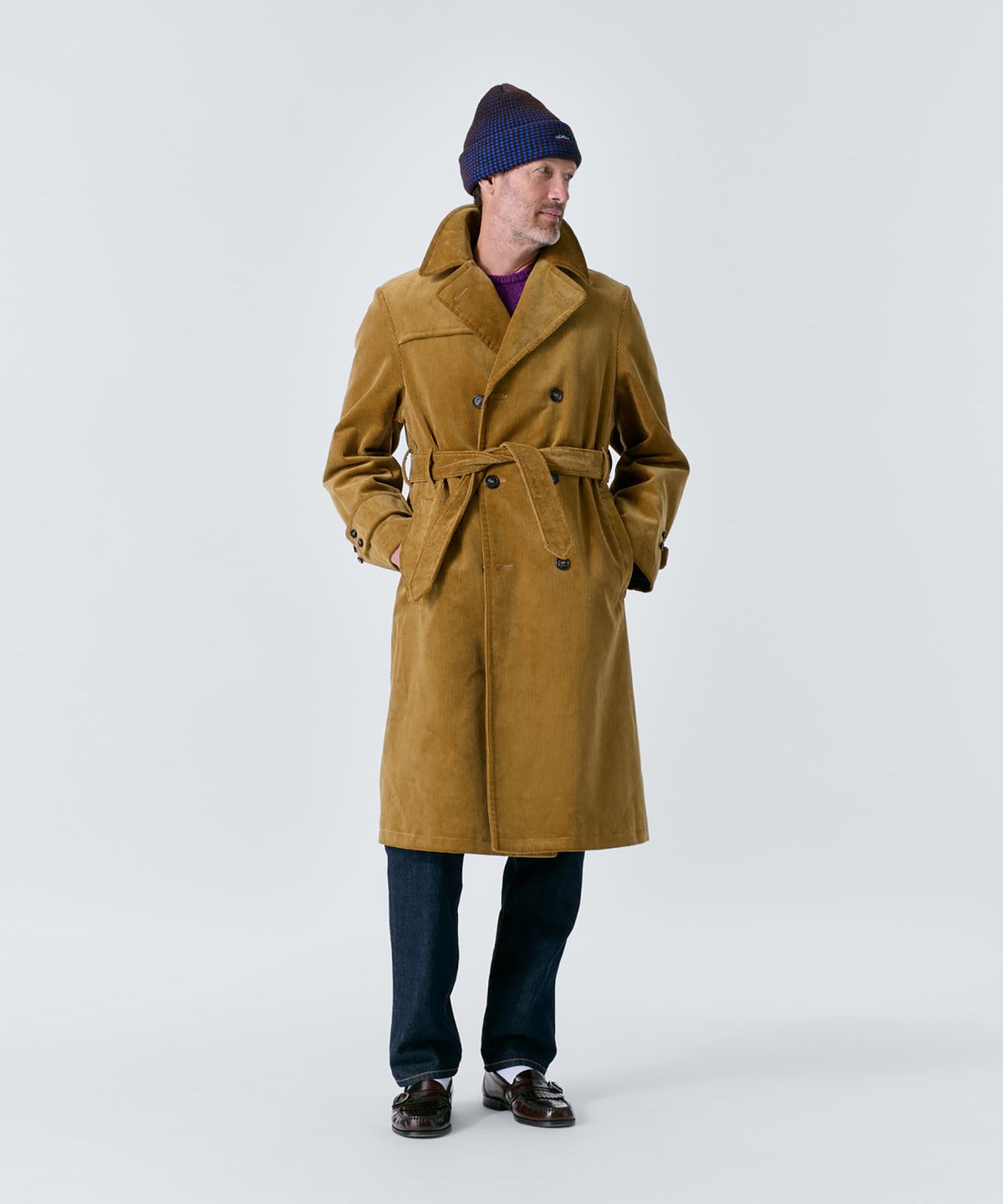 노아(NOAH) (U) 코듀로이 트렌치 코트 펀 CORDUROY TRENCH COAT FAWN