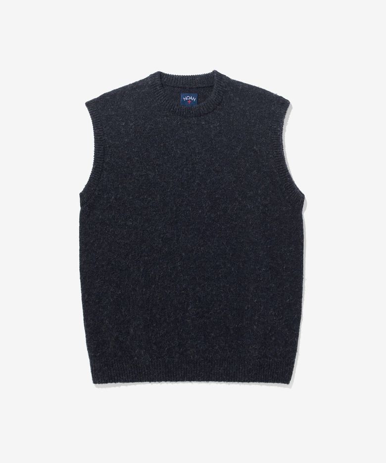 (U) 크루넥 셰틀랜드 스웨터 베스트 차콜 CREWNECK SHETLAND SWEATER VEST CHARCOAL