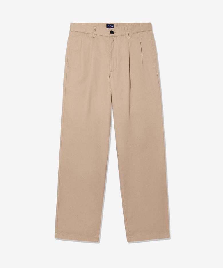 (U) 트윌 더블 플리츠 팬츠 샌드 TWILL DOUBLE-PLEAT PANT SAND