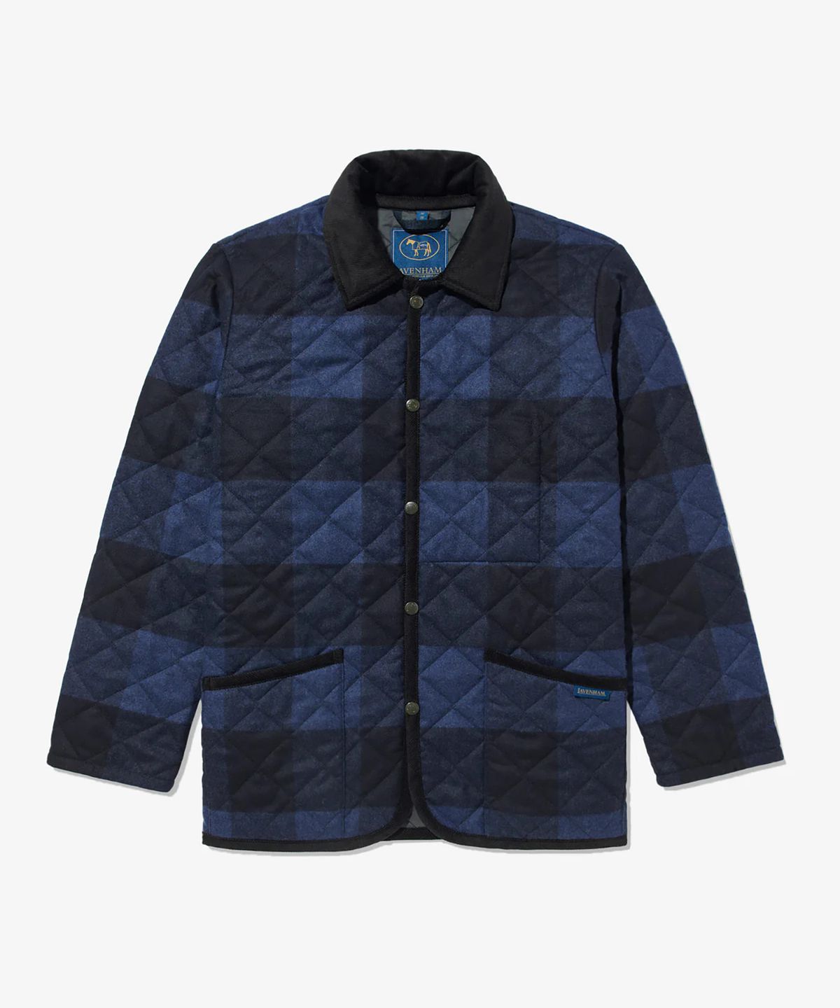 노아(NOAH) (U) 노아 X 레이븐햄 버팔로 체크 레이든 재킷 블루 블랙 NOAH X LAVENHAM BUFFALO CHECK RAYDON JACKET BLUE/BLACK
