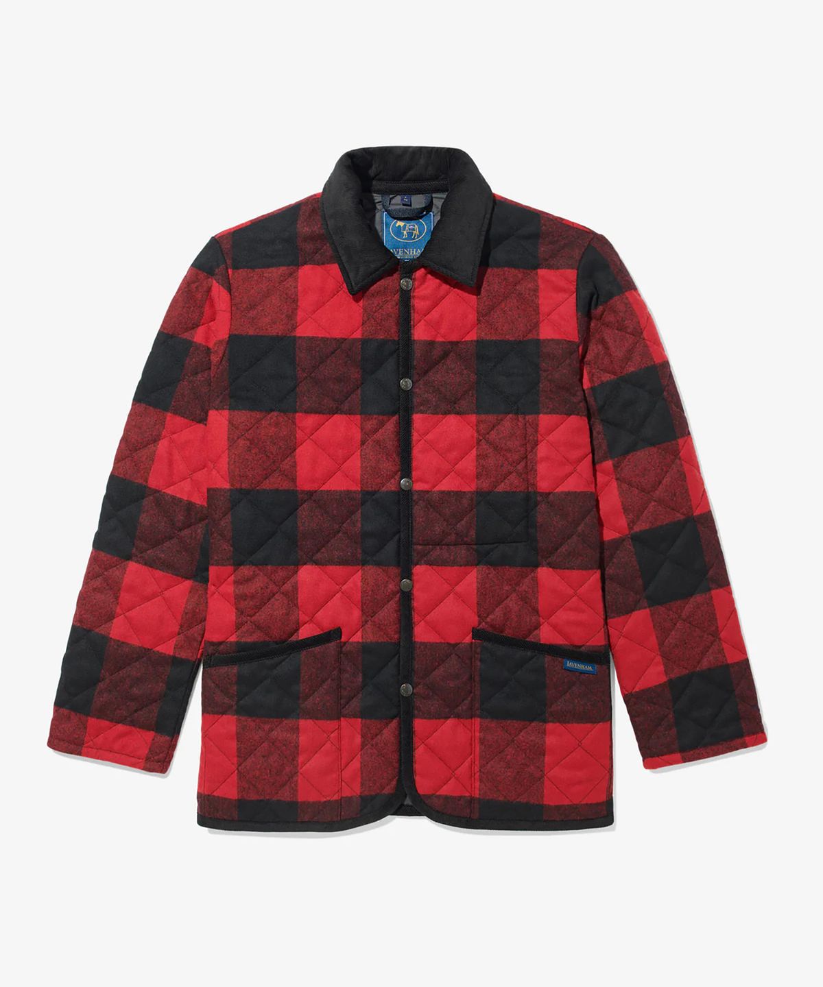 노아(NOAH) (U) 노아 X 레이븐햄 버팔로 체크 레이든 재킷 레드 블랙 NOAH X LAVENHAM BUFFALO CHECK RAYDON JACKET RED/BLACK