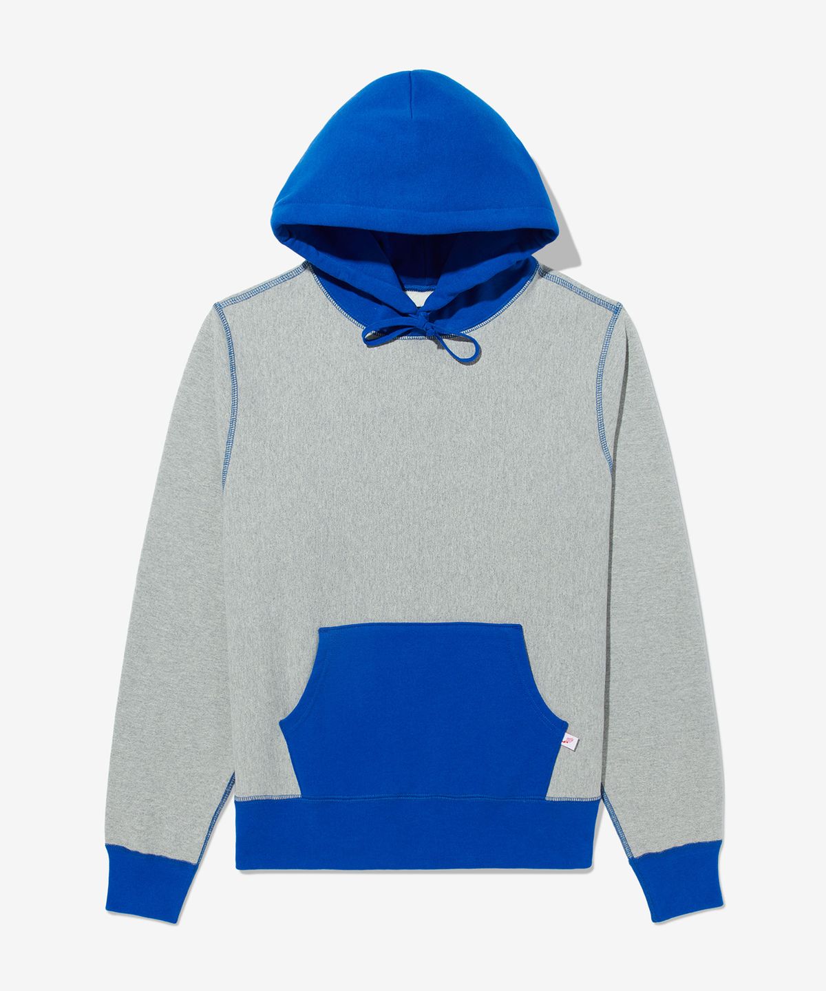 노아(NOAH) (U) 컬러 블록 후디 헤더 그레이 로얄 COLOR BLOCK HOODIE BLUE