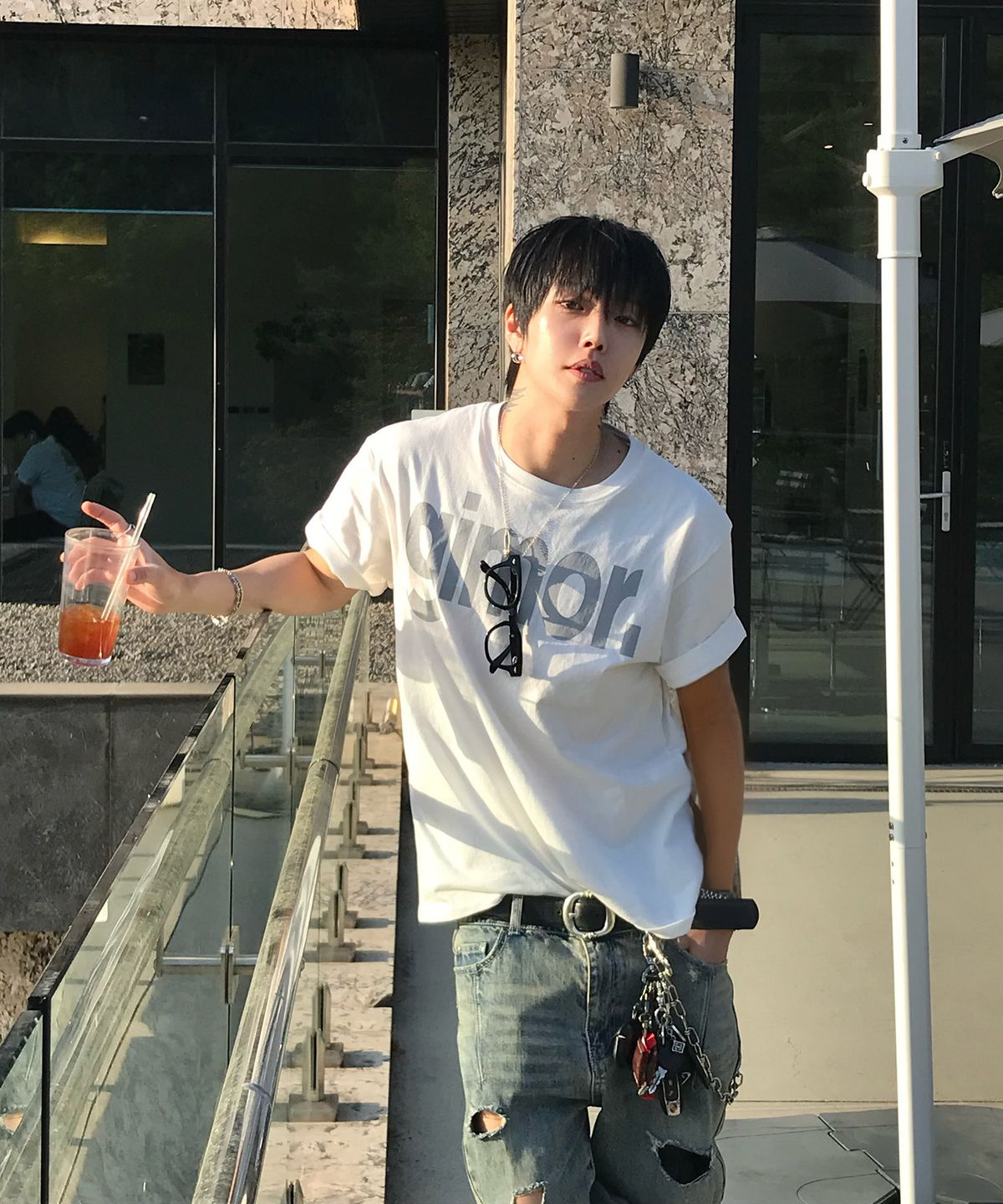 기머(GIMOR) Classic Logo Tee White