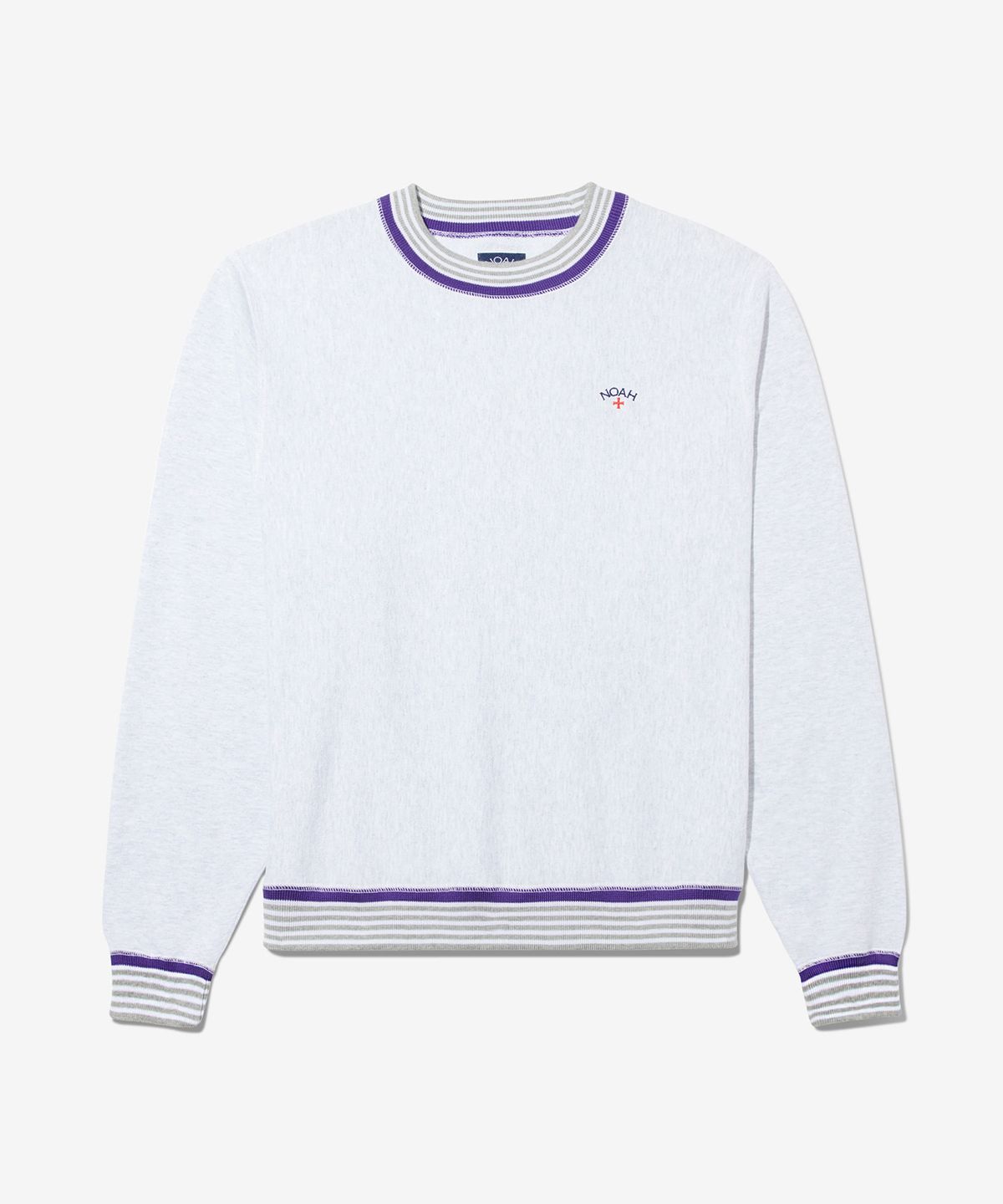 노아(NOAH) (U) 스트라이프 립 크루넥 애쉬 헤더 STRIPED RIB CREWNECK GREY