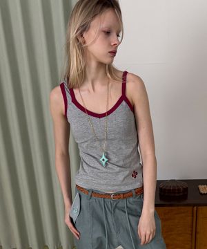 ONE EDGE SLEEVELESS / melange grey