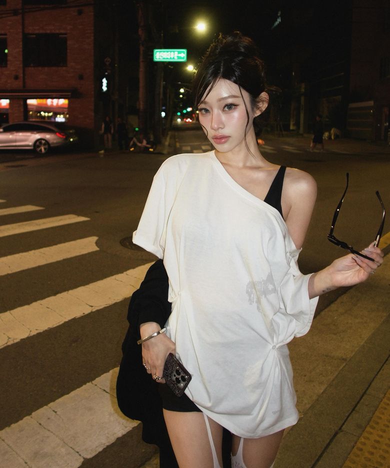 2Way Cut Out Tee White