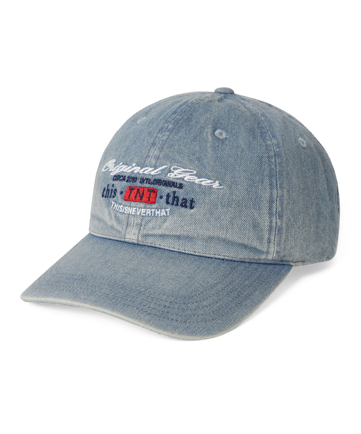 디스이즈네버댓(THISISNEVERTHAT) Original Gear Denim Cap Washed Blue