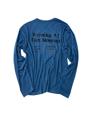 러닝 모먼트 롱 슬리브 티셔츠 (블루)