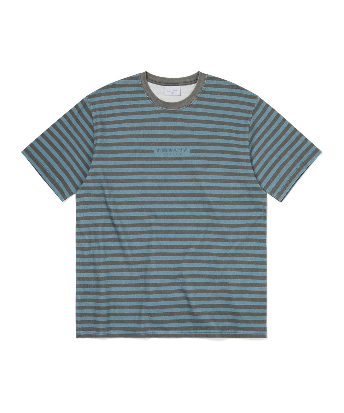 디스이즈네버댓(THISISNEVERTHAT) Printed Striped Tee Green