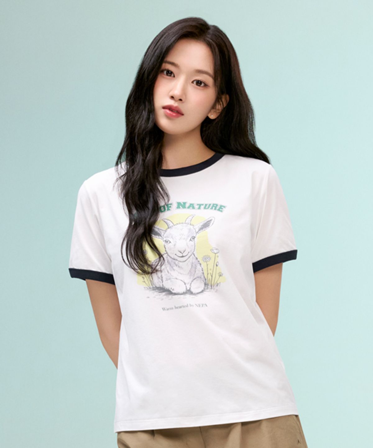 네파(NEPA) 7M45359 여성 그린마인드 링거 반팔 라운드 티셔츠