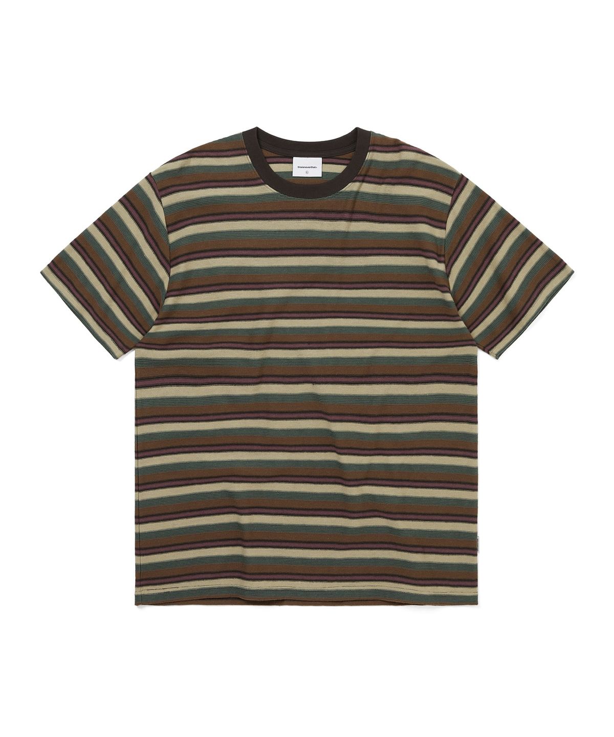 디스이즈네버댓(THISISNEVERTHAT) Inside Out Striped Tee Dusty Pink