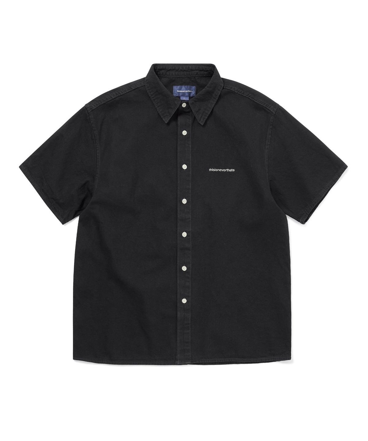 디스이즈네버댓(THISISNEVERTHAT) Washed Denim S/S Shirt Black