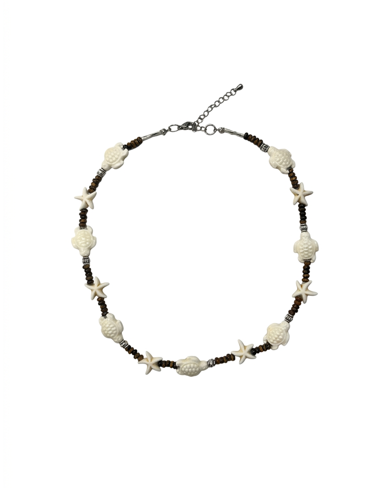 Turtle Choker Bead Gemstone Necklace
