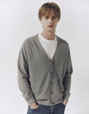스티치 브이넥 긴팔 가디건(12GG) 056512 [4color]