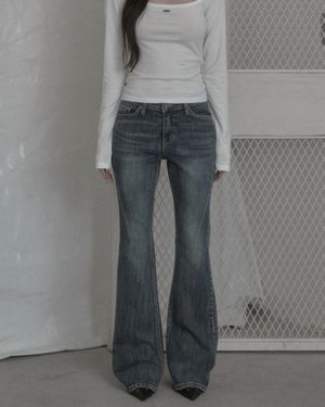 Cutline Bootcut Jeans (blue)