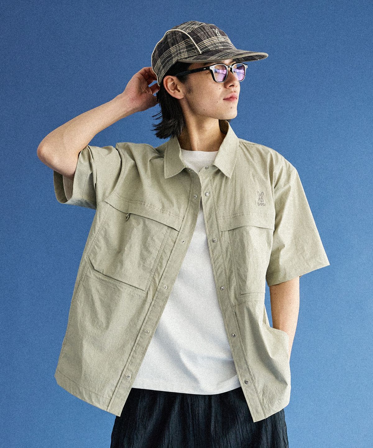 디오디(DOD) 스루스루 반팔 셔츠(BEIGE)