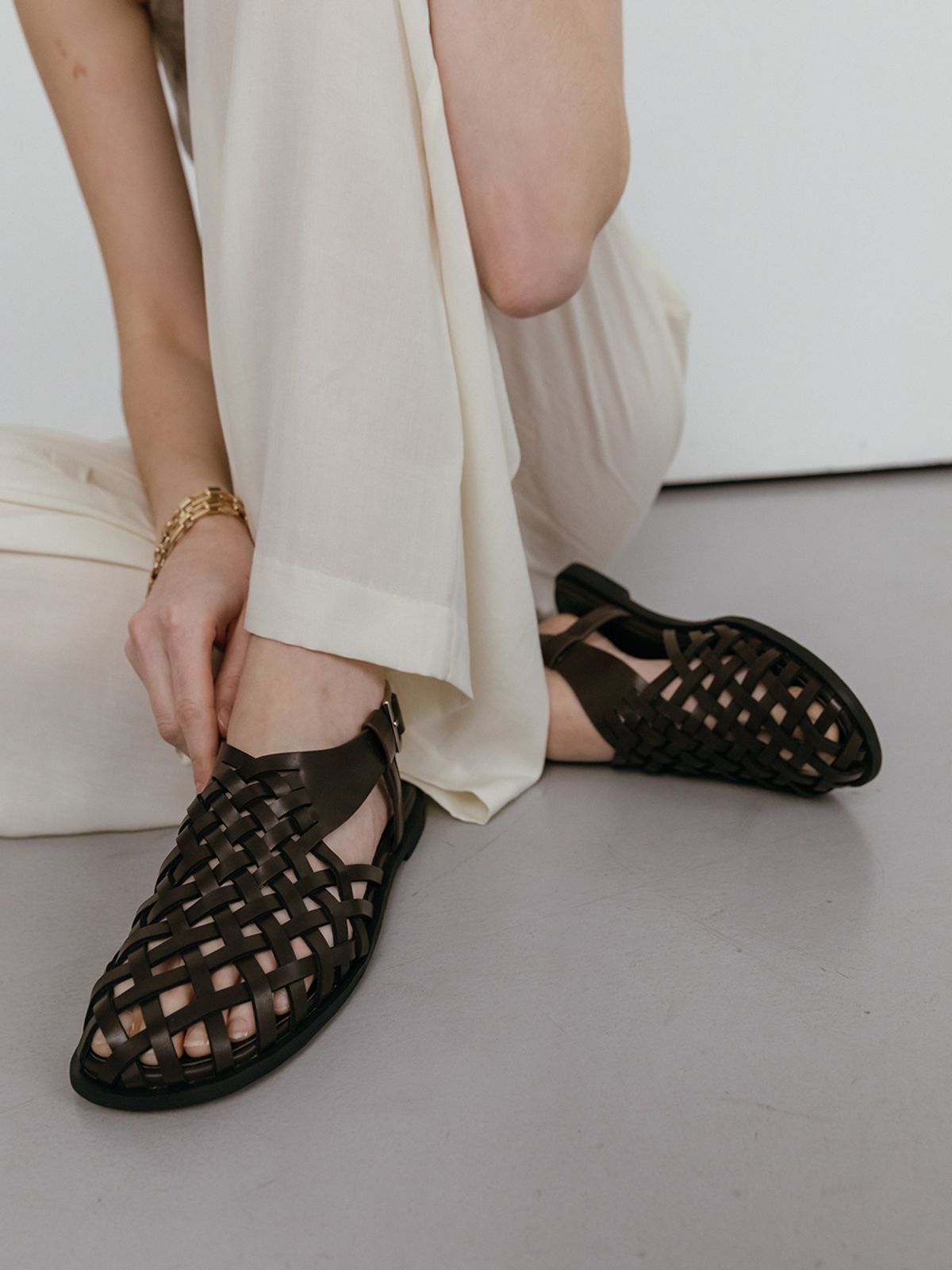 메티에(METIER) me2001 mao handmade sandle 마오 핸드메이드 여성 피셔맨 샌들_2color