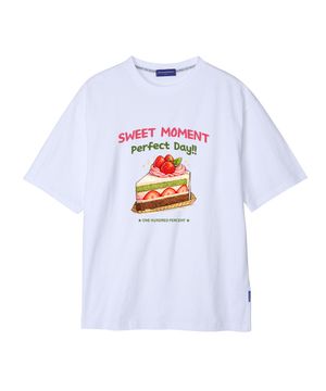 OHPxJOY 말차딸기케이크 세미오버 반팔티