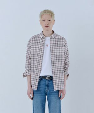 2color 유니 크리즈 체크 셔츠 MQ1W2292