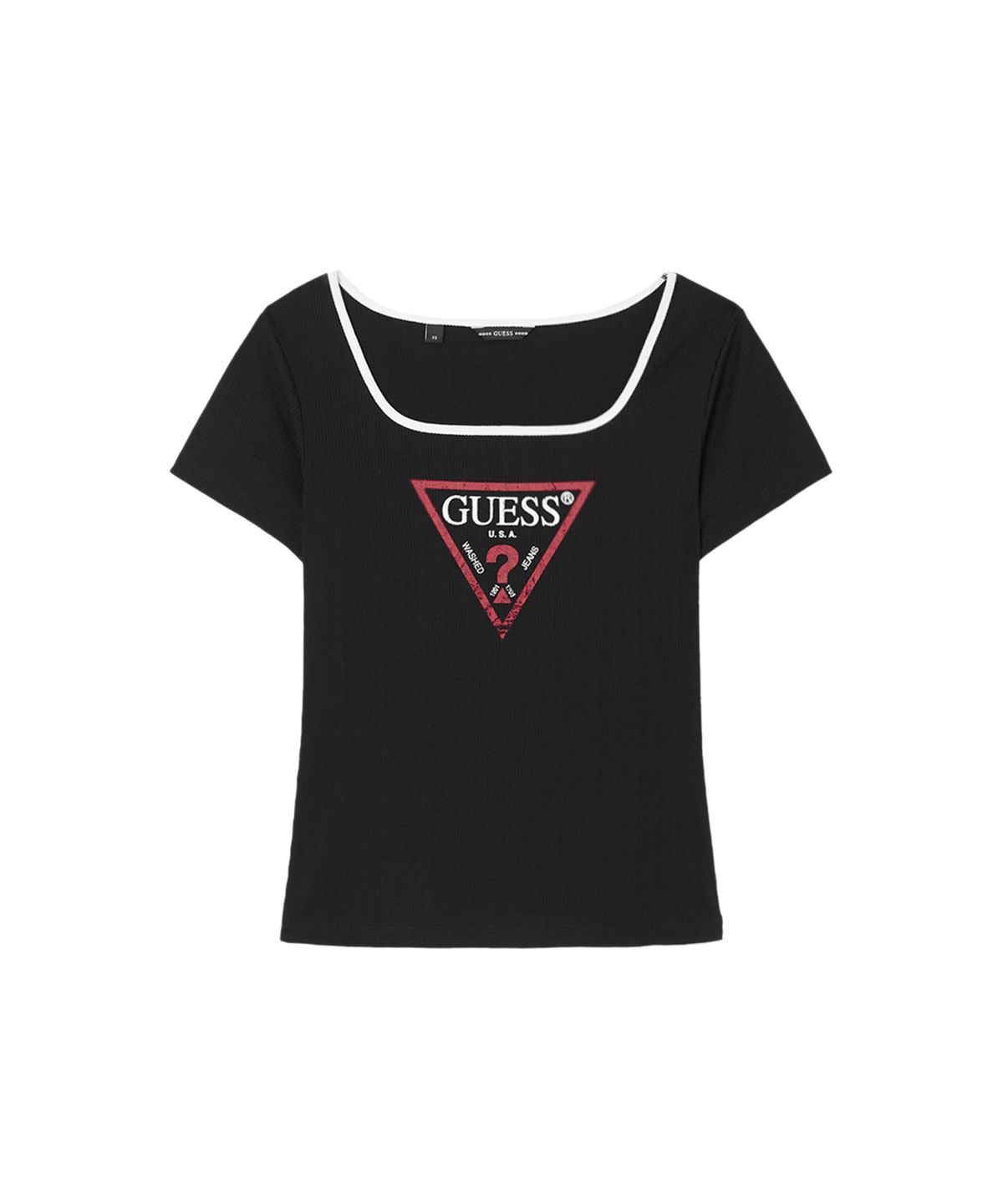 게스(GUESS) 5color 여성 스퀘어넥 티셔츠 YQ2K2433