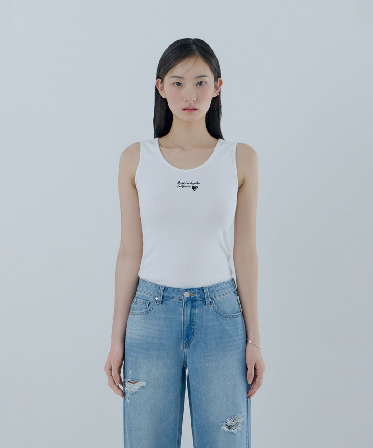 게스(GUESS) 3color 여성 변형 골지 나시 YQ2K2460