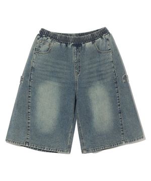사이드 비조 버뮤다 데님 쇼츠 LQ2DF368_INDIGO