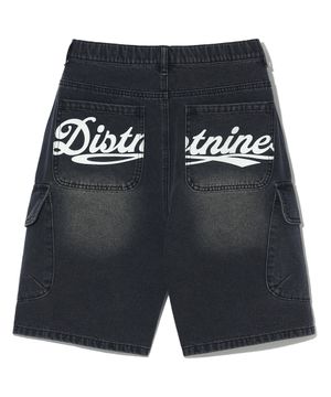 백 그래픽 버뮤다 카고 팬츠 LQ2DF365_BLACK