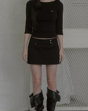 Utility Mini Skirt (black)