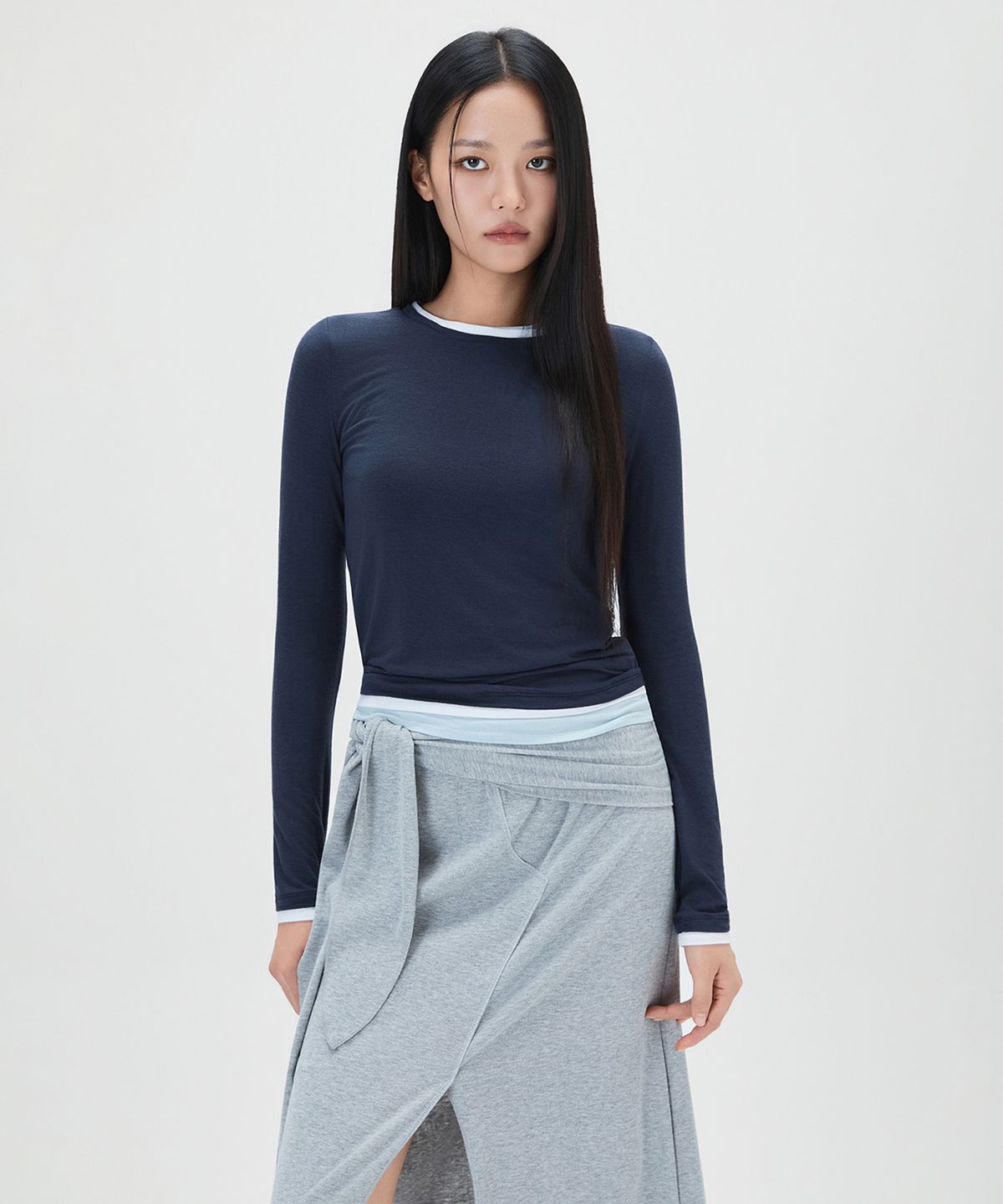 미쏘(MIXXO) 레이어드 긴팔 티셔츠_MIWLWG419A