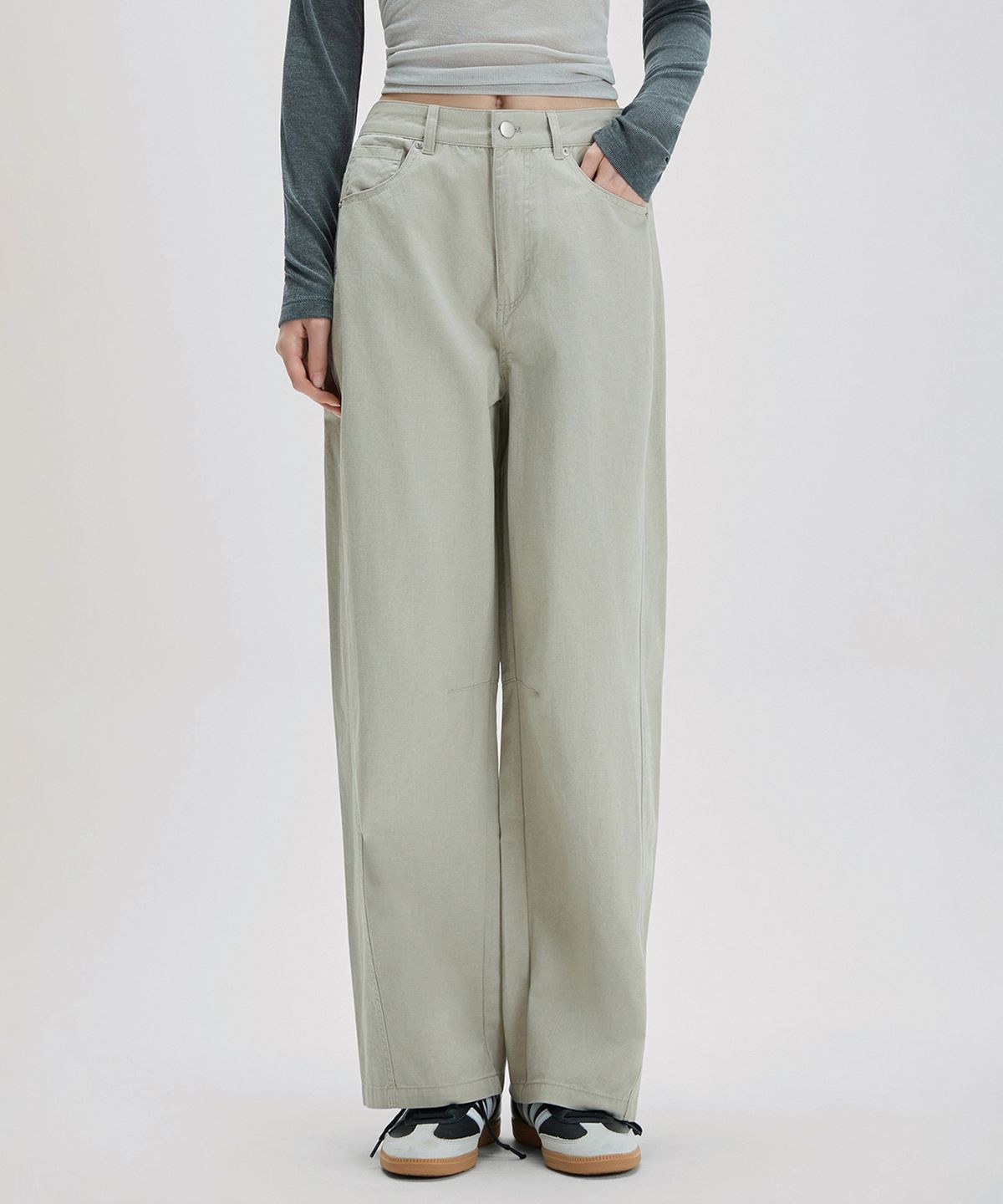 미쏘(MIXXO) 커브드 코튼팬츠_MIWTCG426C