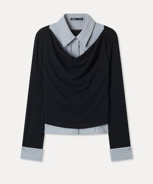 카울넥 탑 레이어디드 셔츠_MIWYWG409B