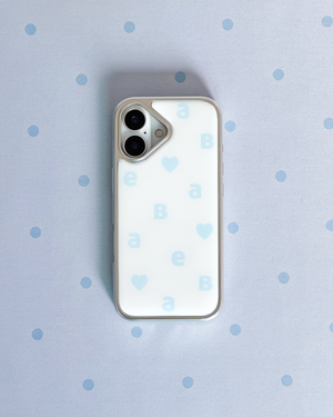 뉴로고 화이트블루 실버 에폭시 케이스