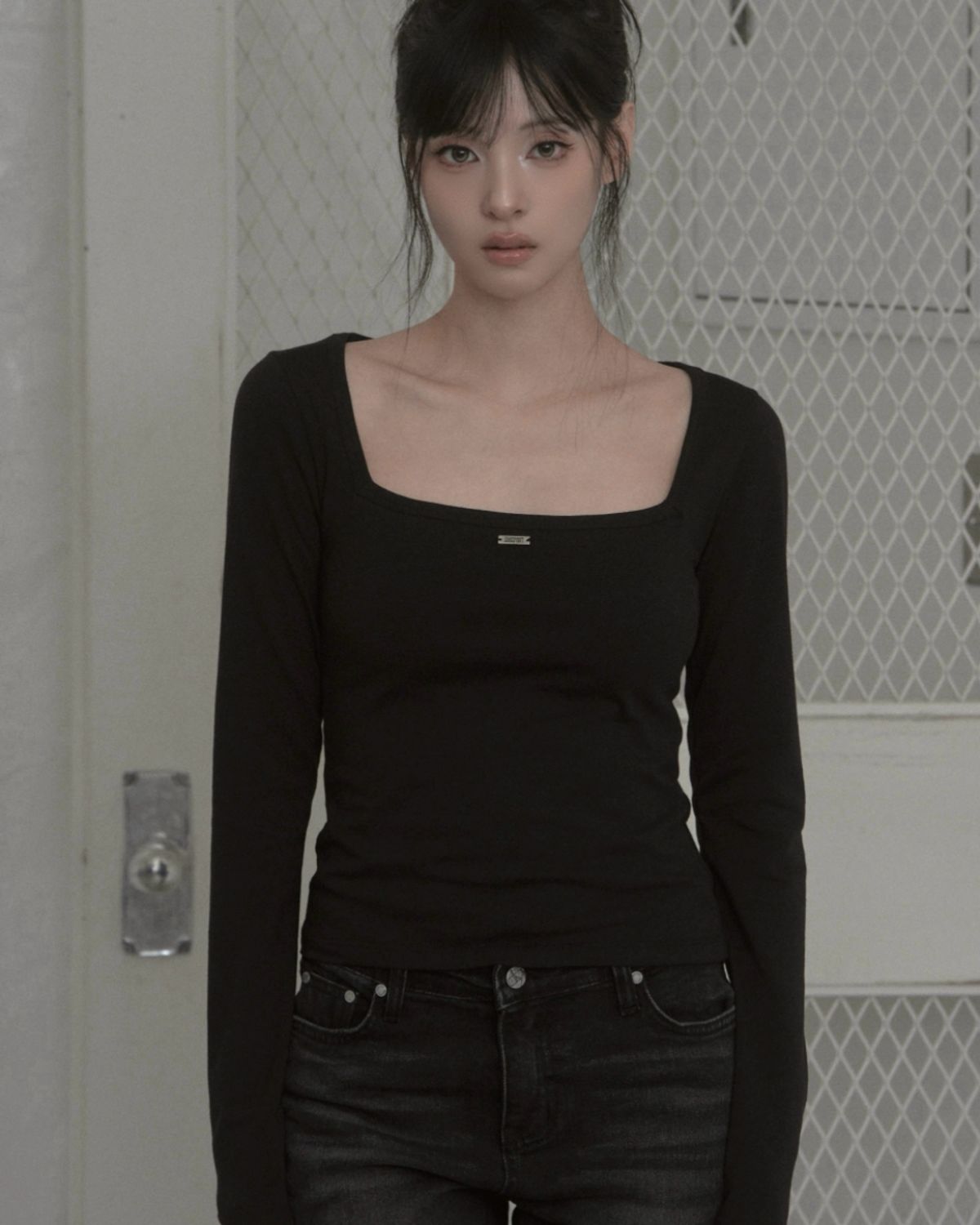 카키포인트(KHAKIPOINT) Basic SQ T-shirt (black)