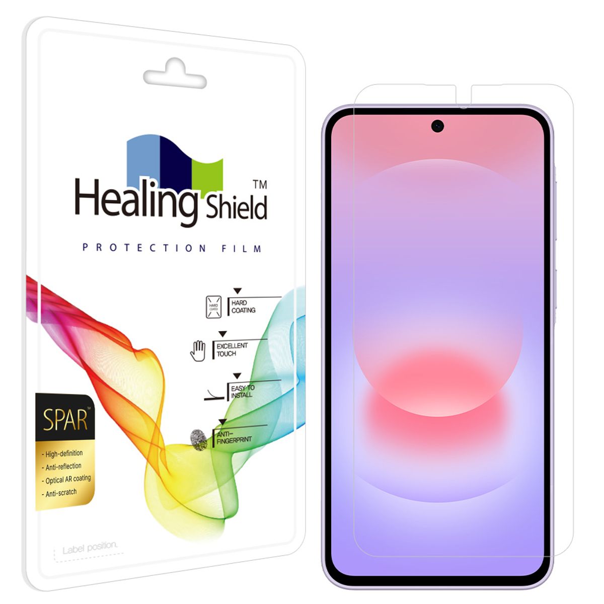 힐링쉴드(HEALINGSHIELD) 갤럭시 A37 슈페리어 AR 고화질 액정보호필름 1매