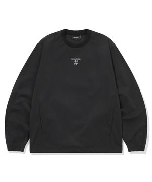에센셜 로고 우븐 피스테 롱슬리브(블랙)