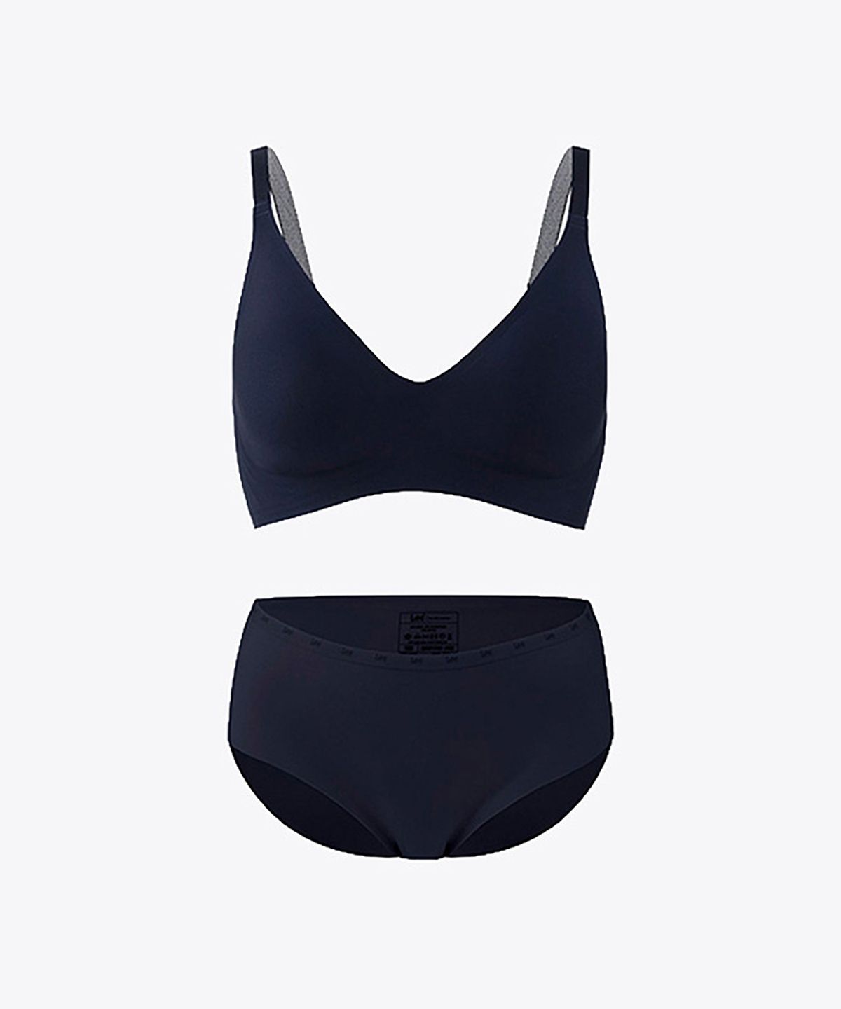 리 바디웨어(LEE BODYWEAR) 럭스 젤리 퓨징 풀커버 브라 브리프 세트_네이비