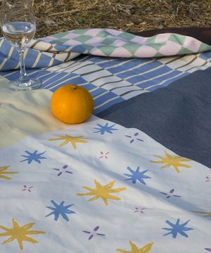 위캔드패치워크 피크닉매트 단면방수 휴대용 경량 감성 돗자리