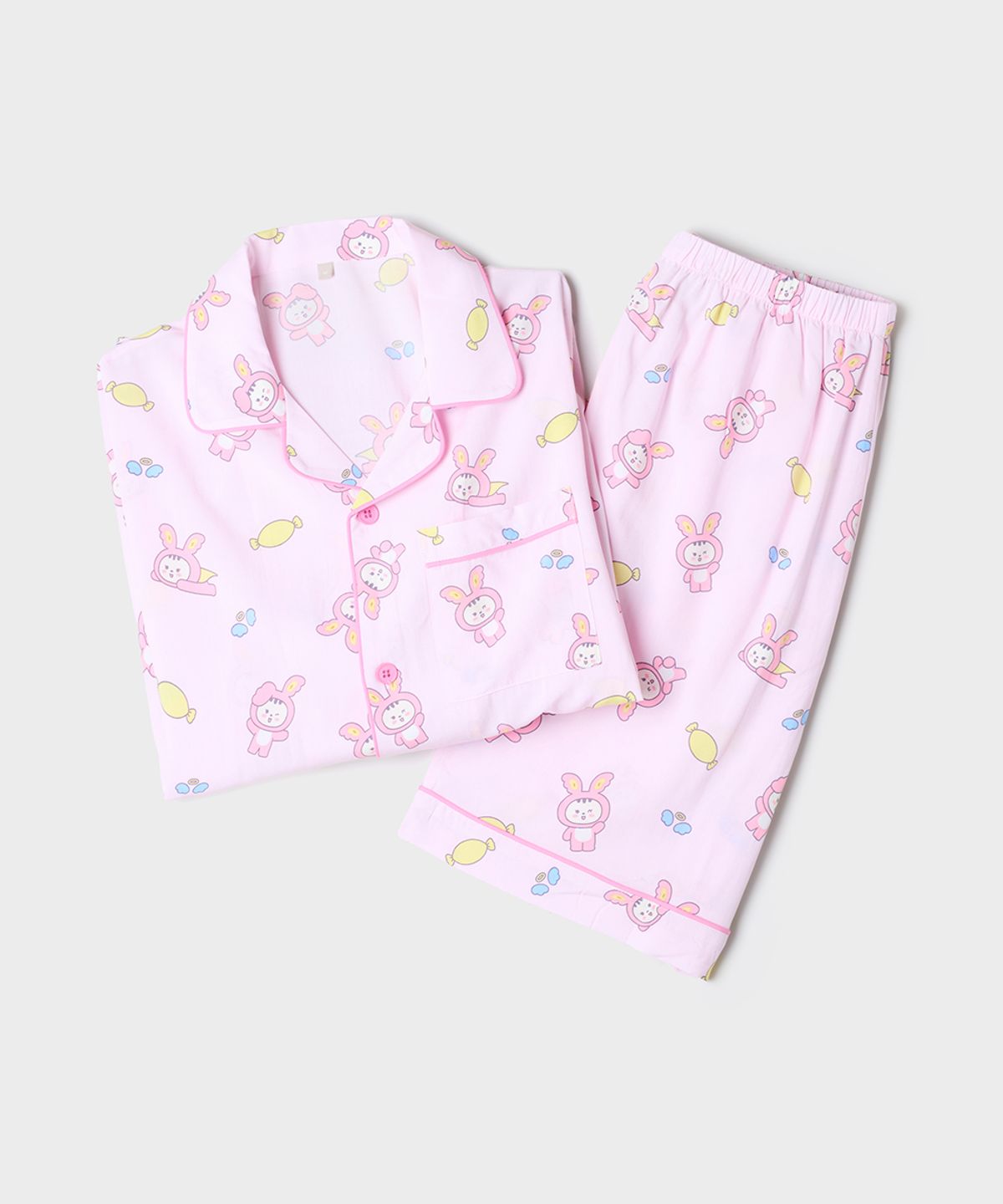스파오(SPAO) [미니틴] 반팔 파자마(PINK)_SPPPG25U18