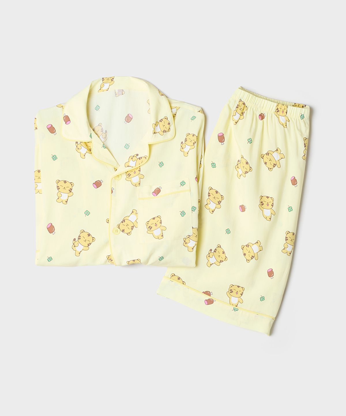 스파오(SPAO) [미니틴] 반팔 파자마(YELLOW)_SPPPG25U18