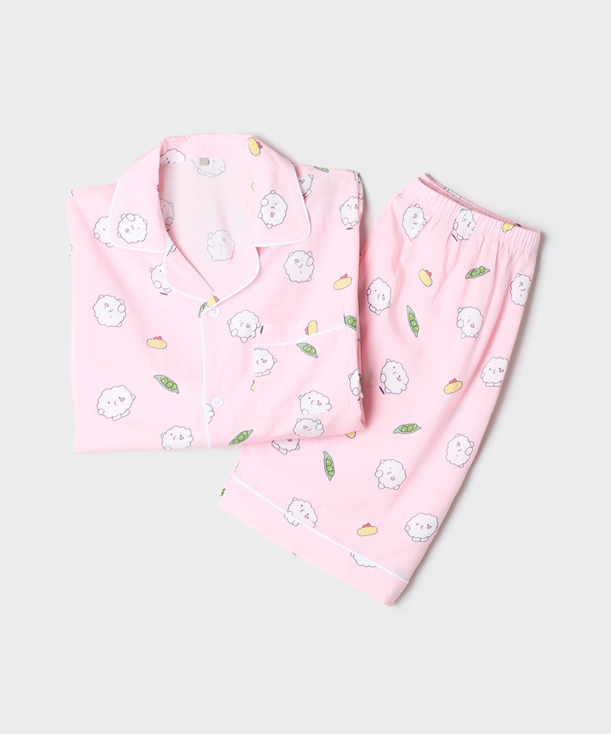 스파오(SPAO) [미니틴] 반팔 파자마(WHITE)_SPPPG25U18