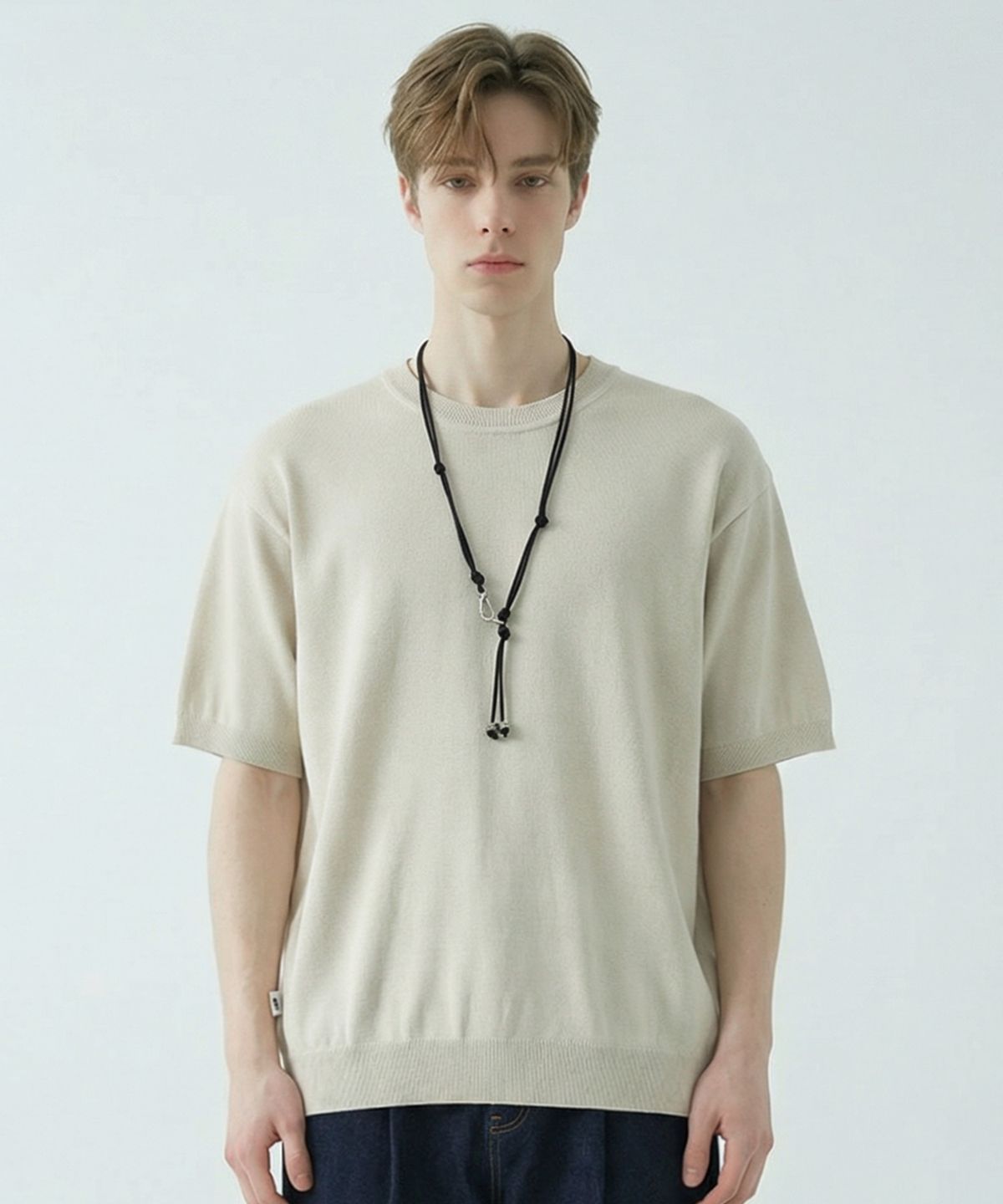나우앤투모로우(NOWANDTOMORROW) ESSENTIAL HALF KNIT [IVORY]