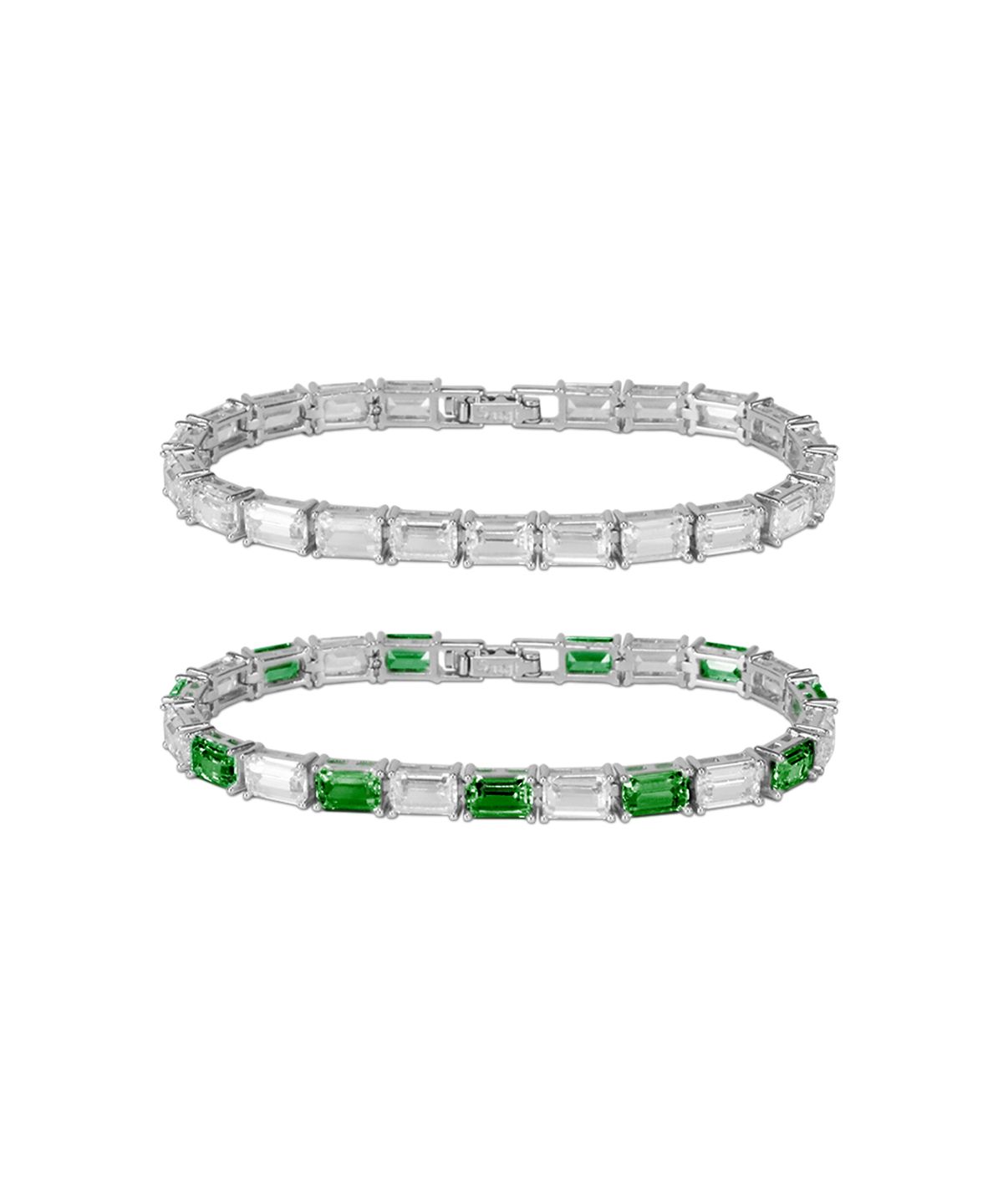 스몰굿띵(SMGT) SILVER925 에메랄드컷 테니스 팔찌 [2COLORS]